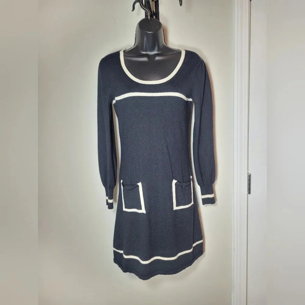 Trina Turk Balloon Sleeve Silk Cashmere Wool Blend Dress sz S